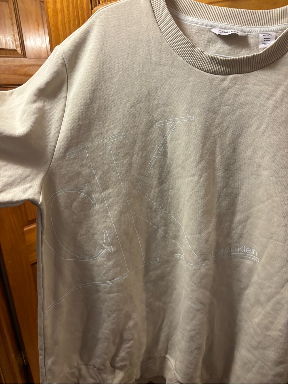 Men’s Calvin Klein Beige Crewneck Sweatshirt